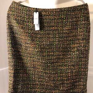 Talbots Size 10 Brown Lined skirt new with tags!